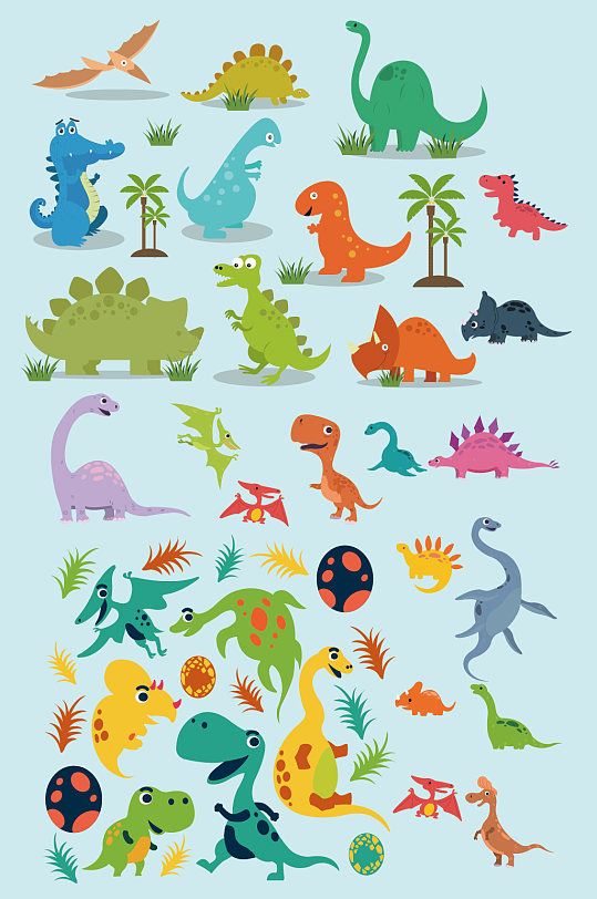 矢量恐龙图片-矢量恐龙素材下载-众图网