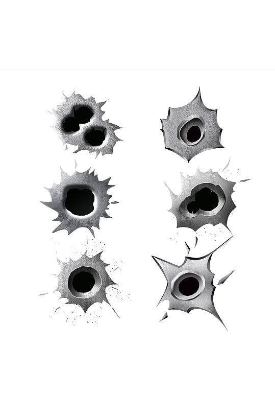 弹孔高清矢量图片-弹孔高清矢量素材下载-众图网