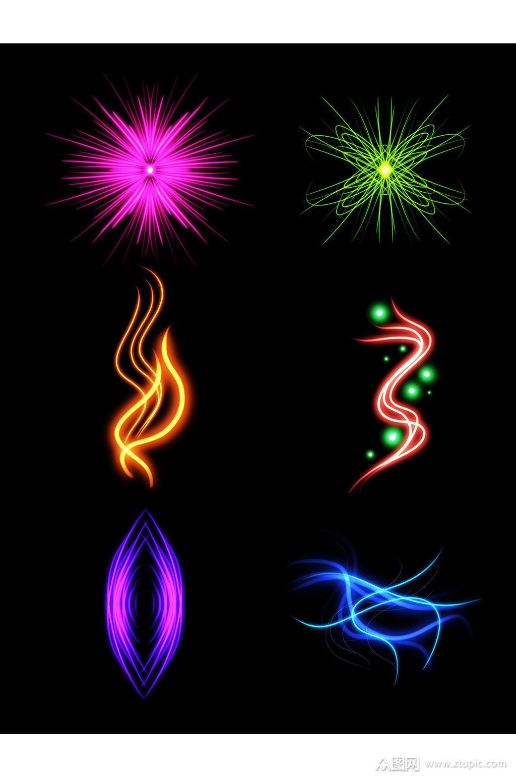 绚丽酷炫光效光晕元素素材