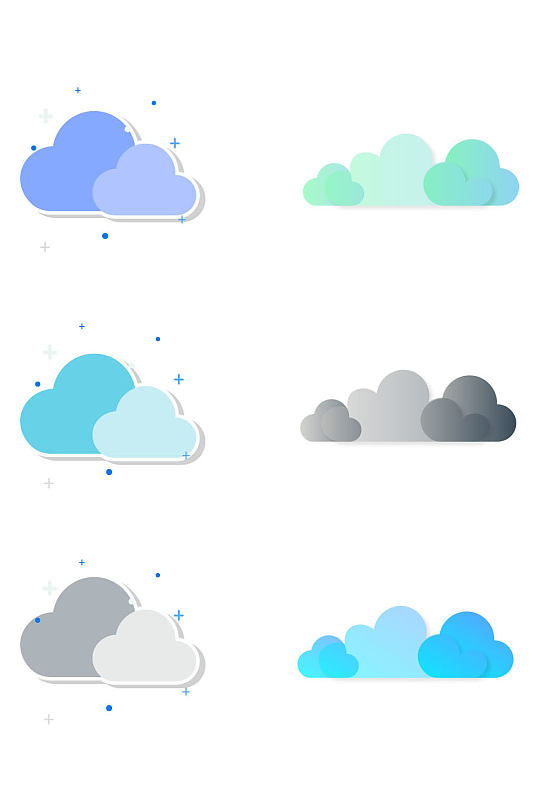 矢量云朵祥云元素