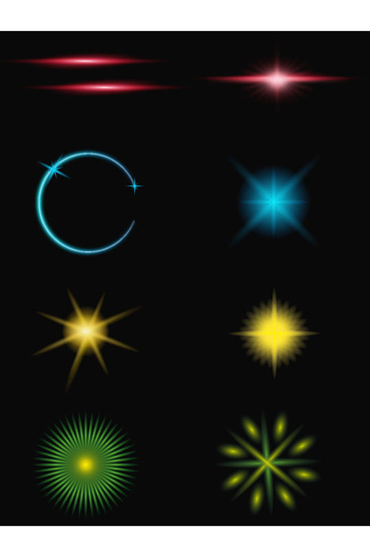 ai矢量炫丽光效光晕