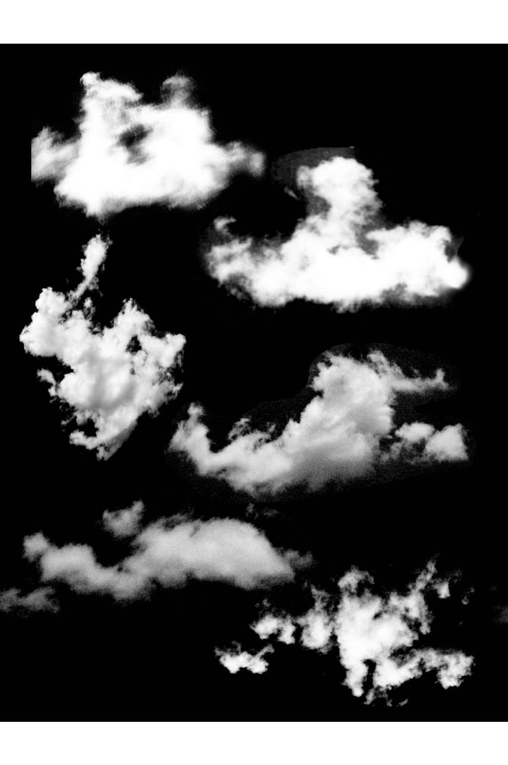 手绘白色云朵云儿元素