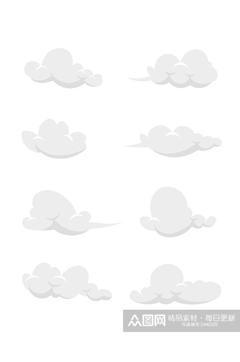 矢量AI云朵白云素材