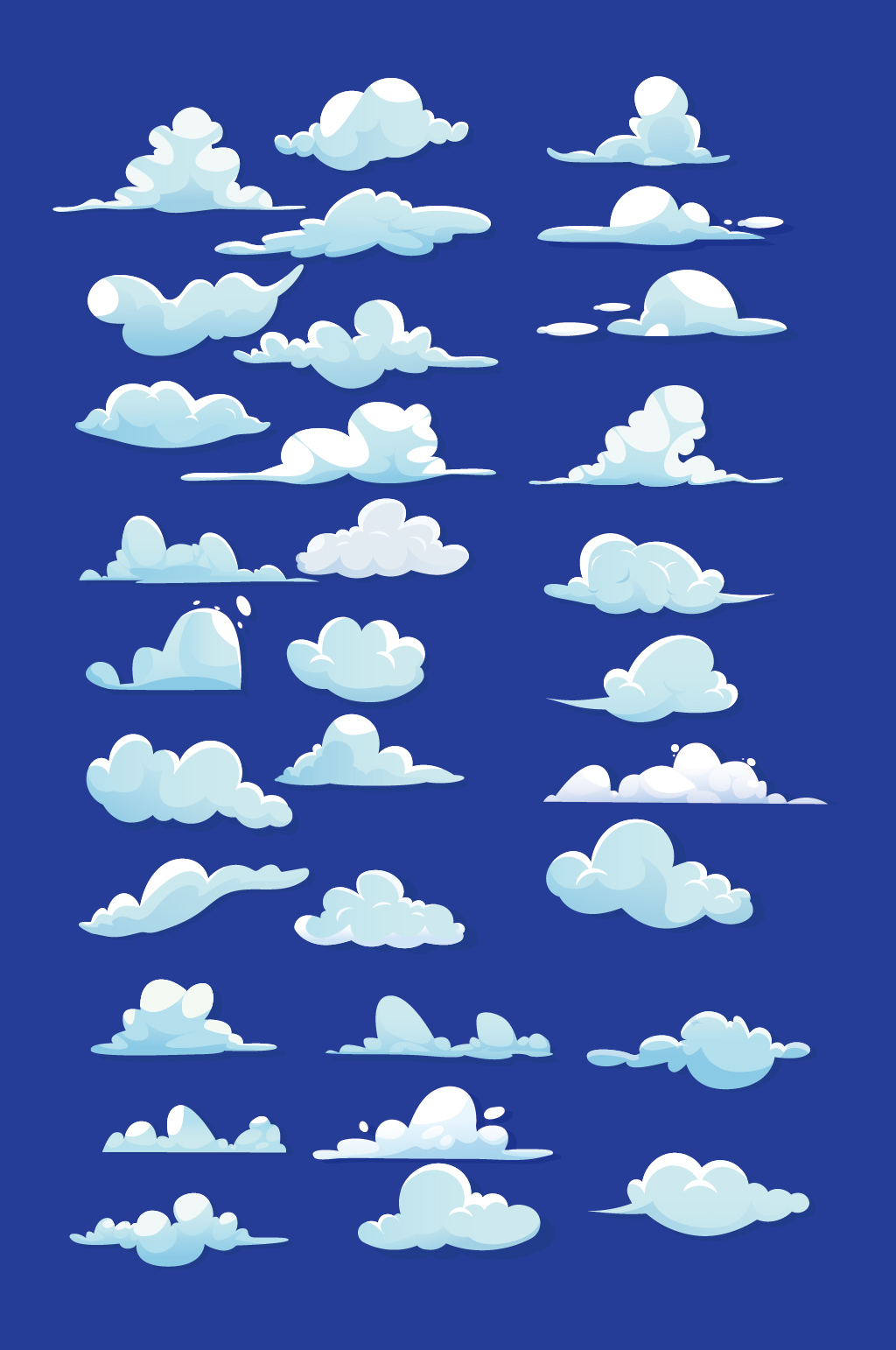 ai手绘云朵白云素材