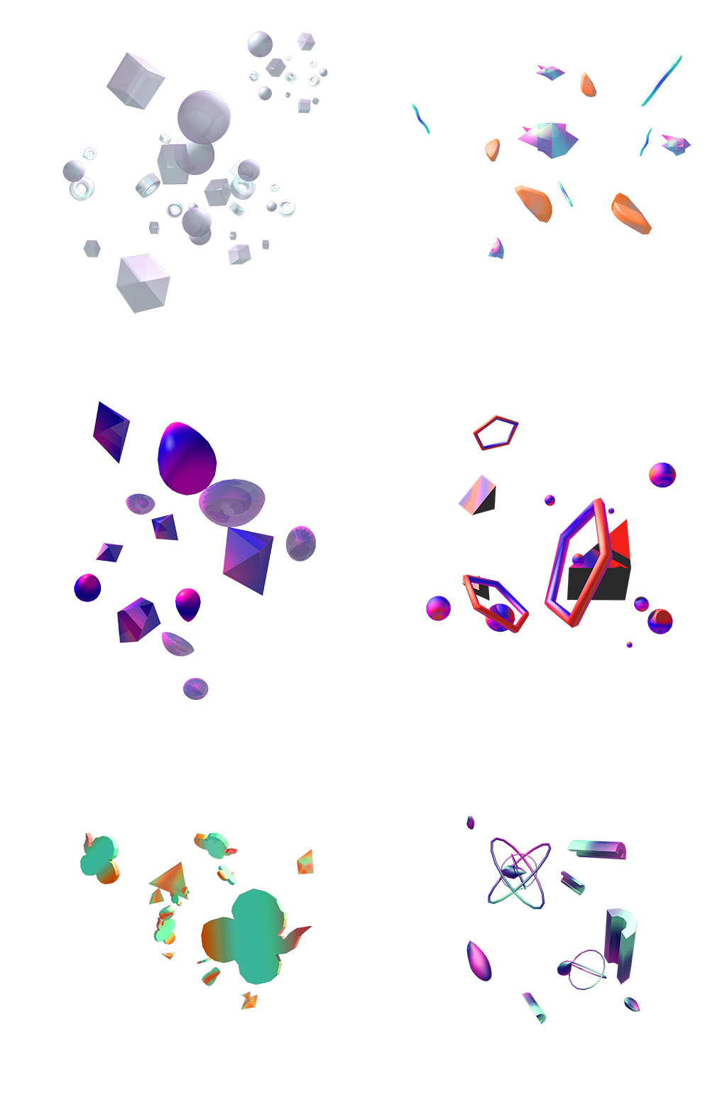 简约个性创意立体几何图形元素