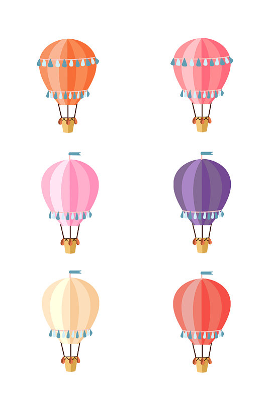个性创意气球热气球元素