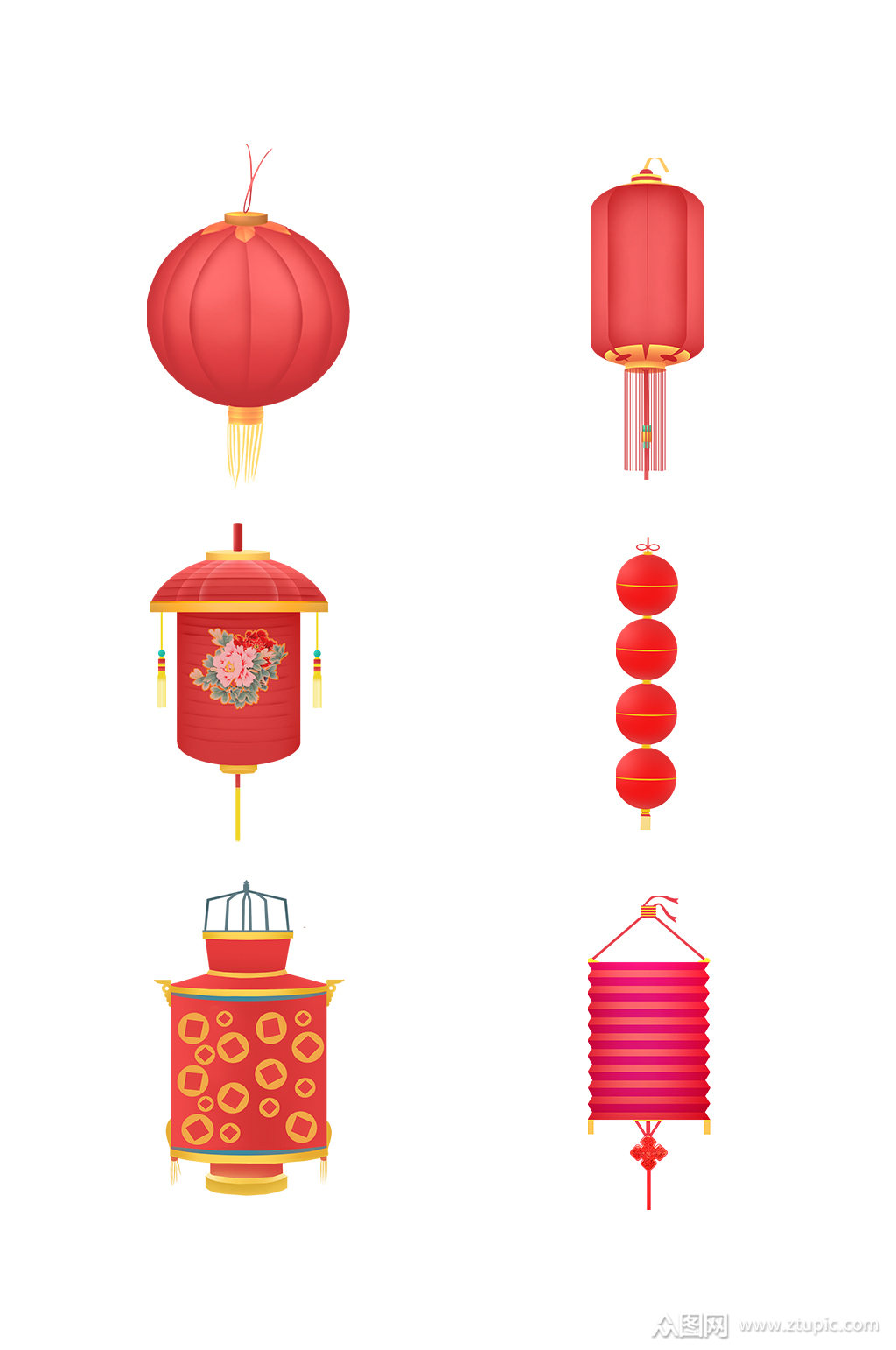 中式喜庆创意灯笼元素