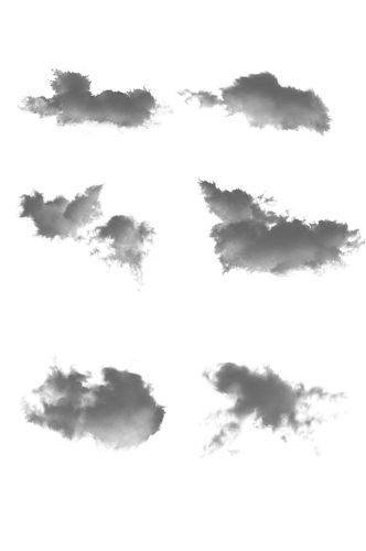 手绘中式云朵祥云元素