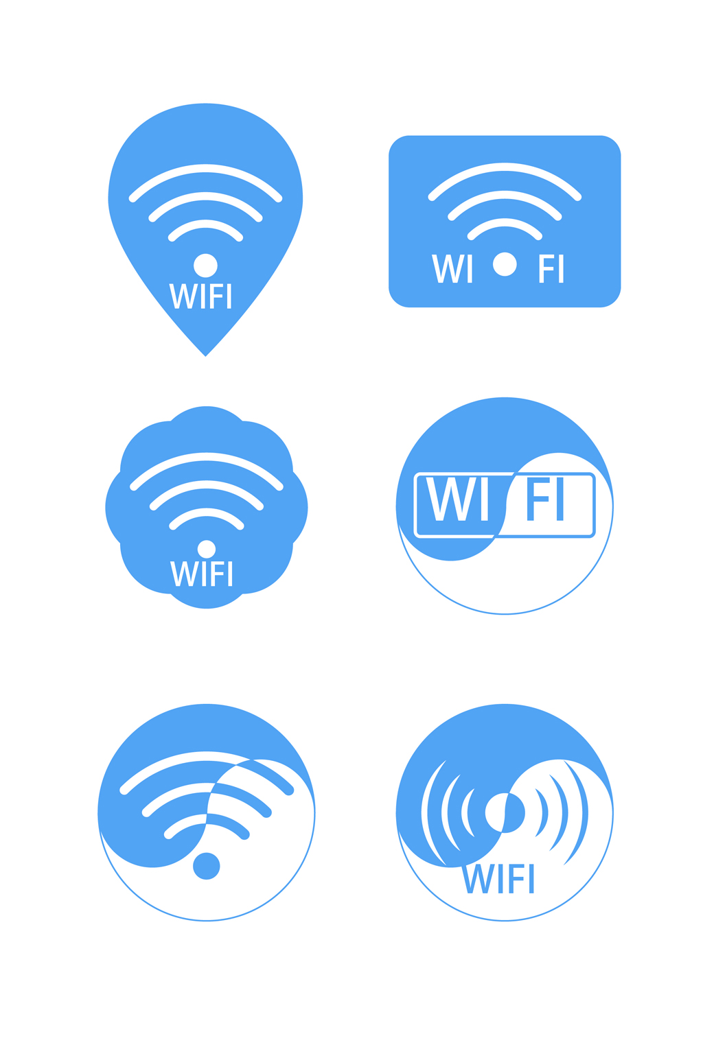 ai矢量wifi图标元素