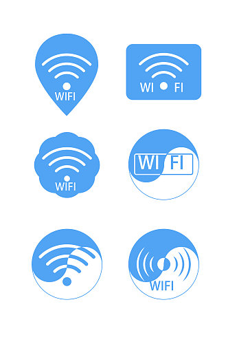 AI矢量WIFI图标元素