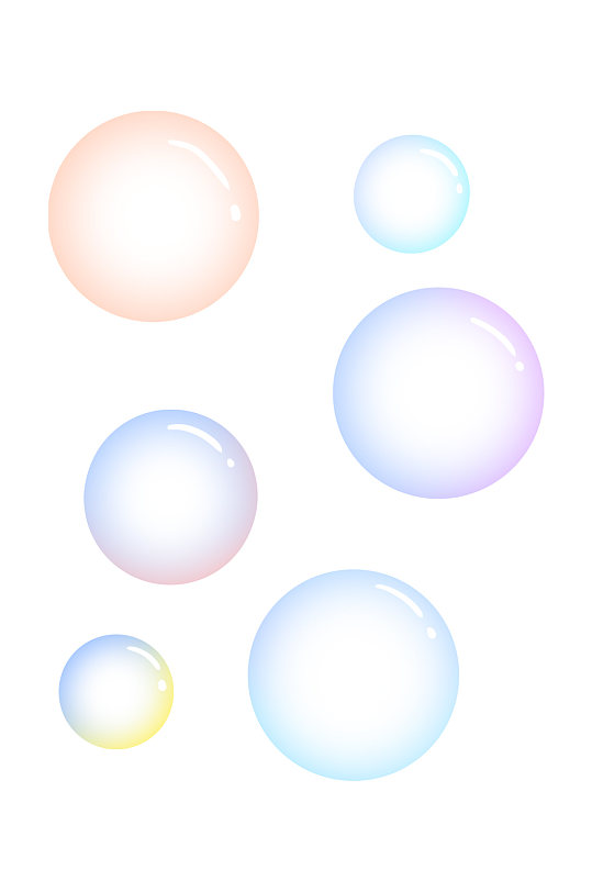炫丽圆形气泡元素