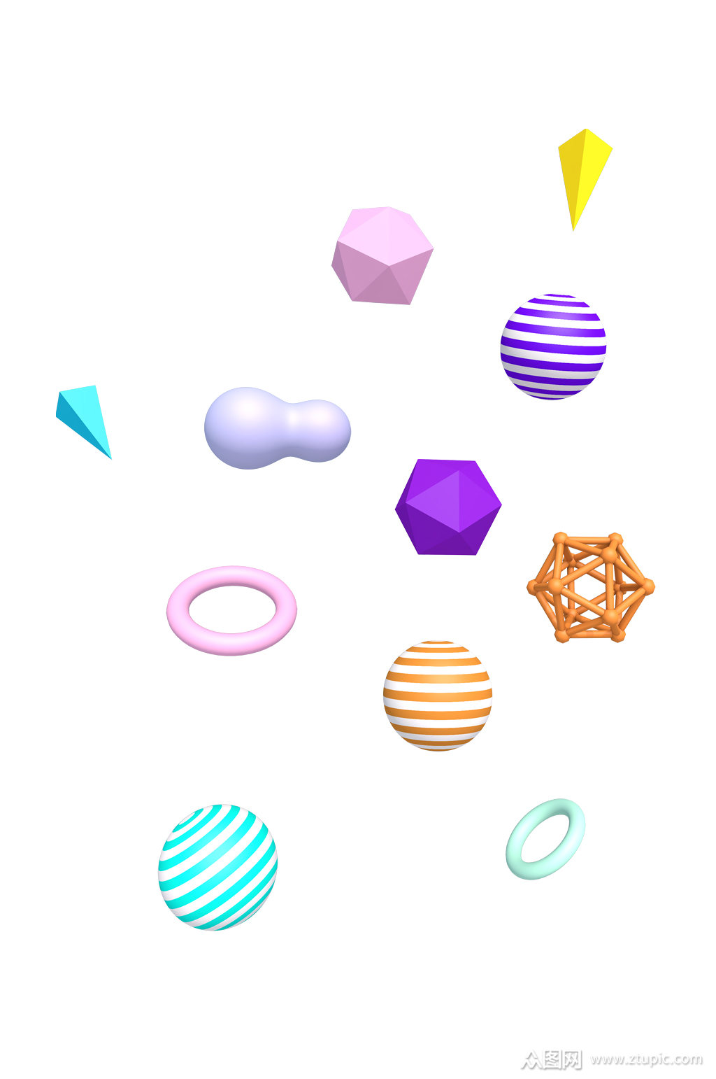 几何绚丽图形图案元素素材