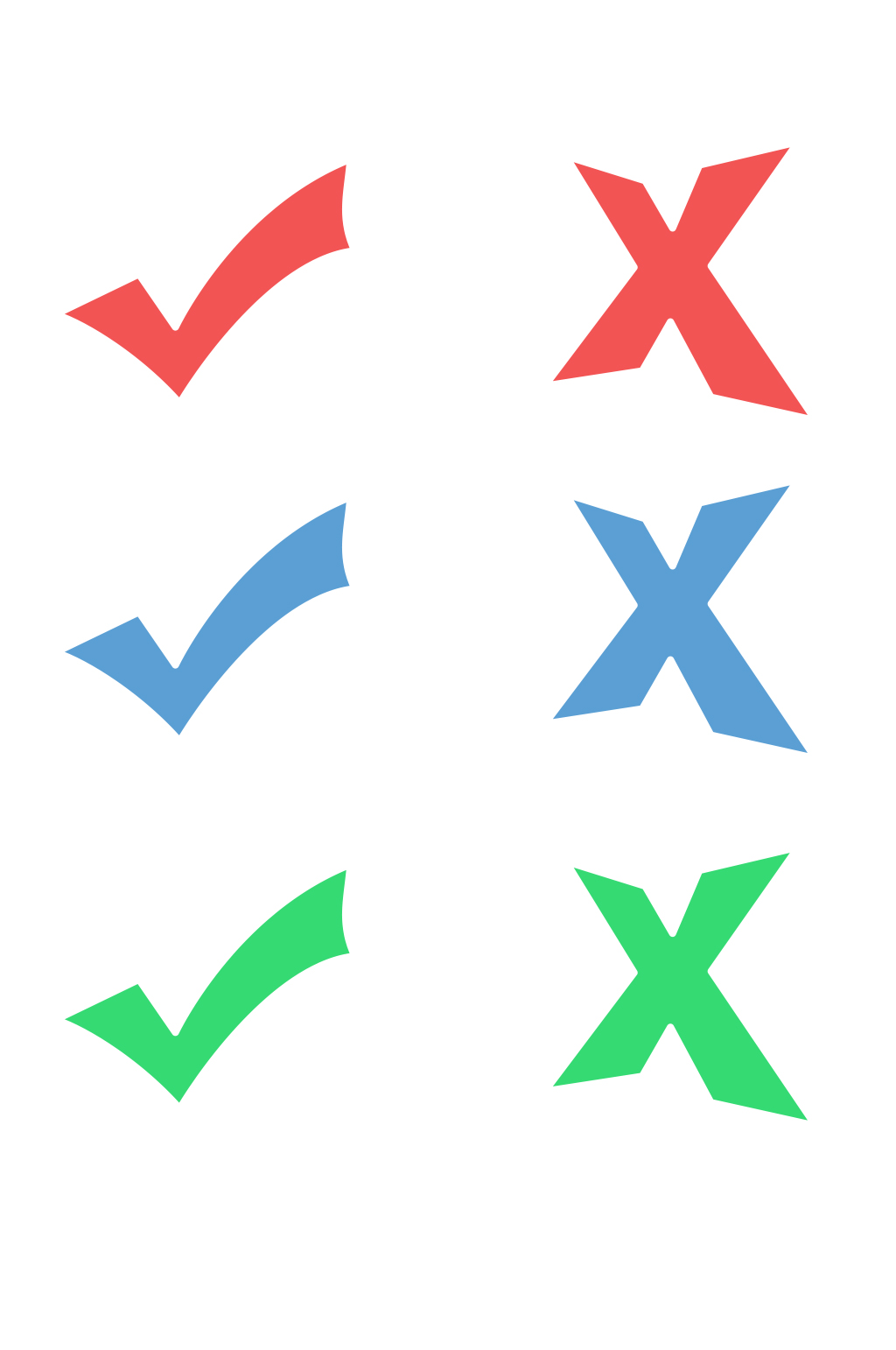 手绘简约对错符号元素素材