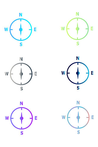 AI矢量手绘指南针