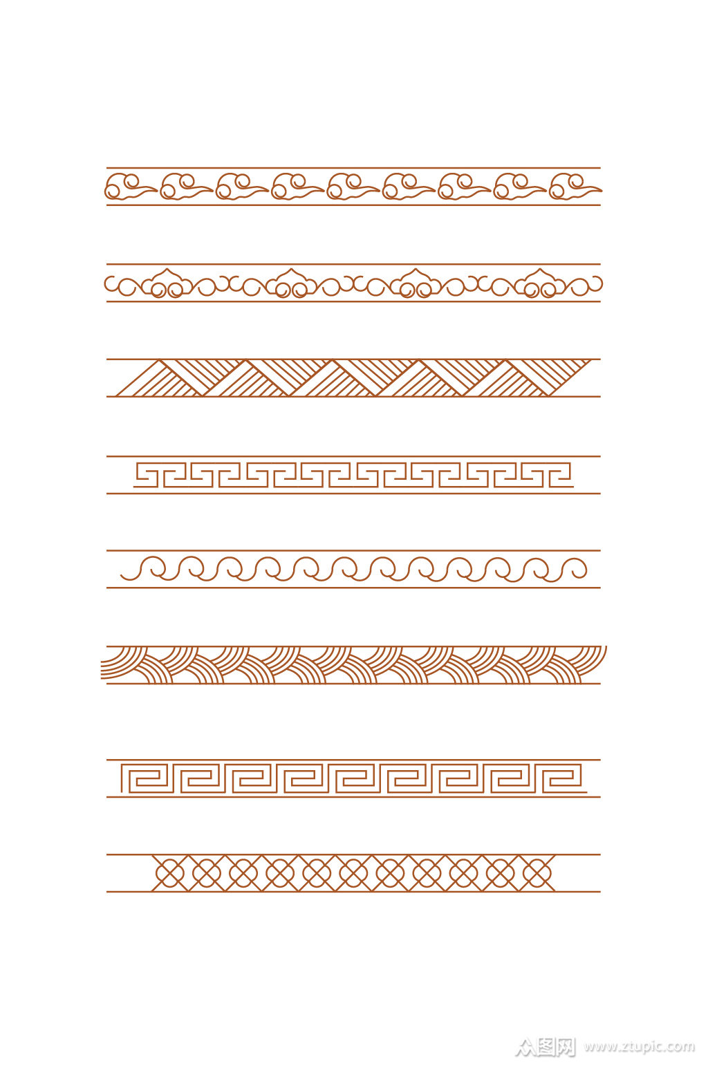 ai矢量欧式纹样条纹素材