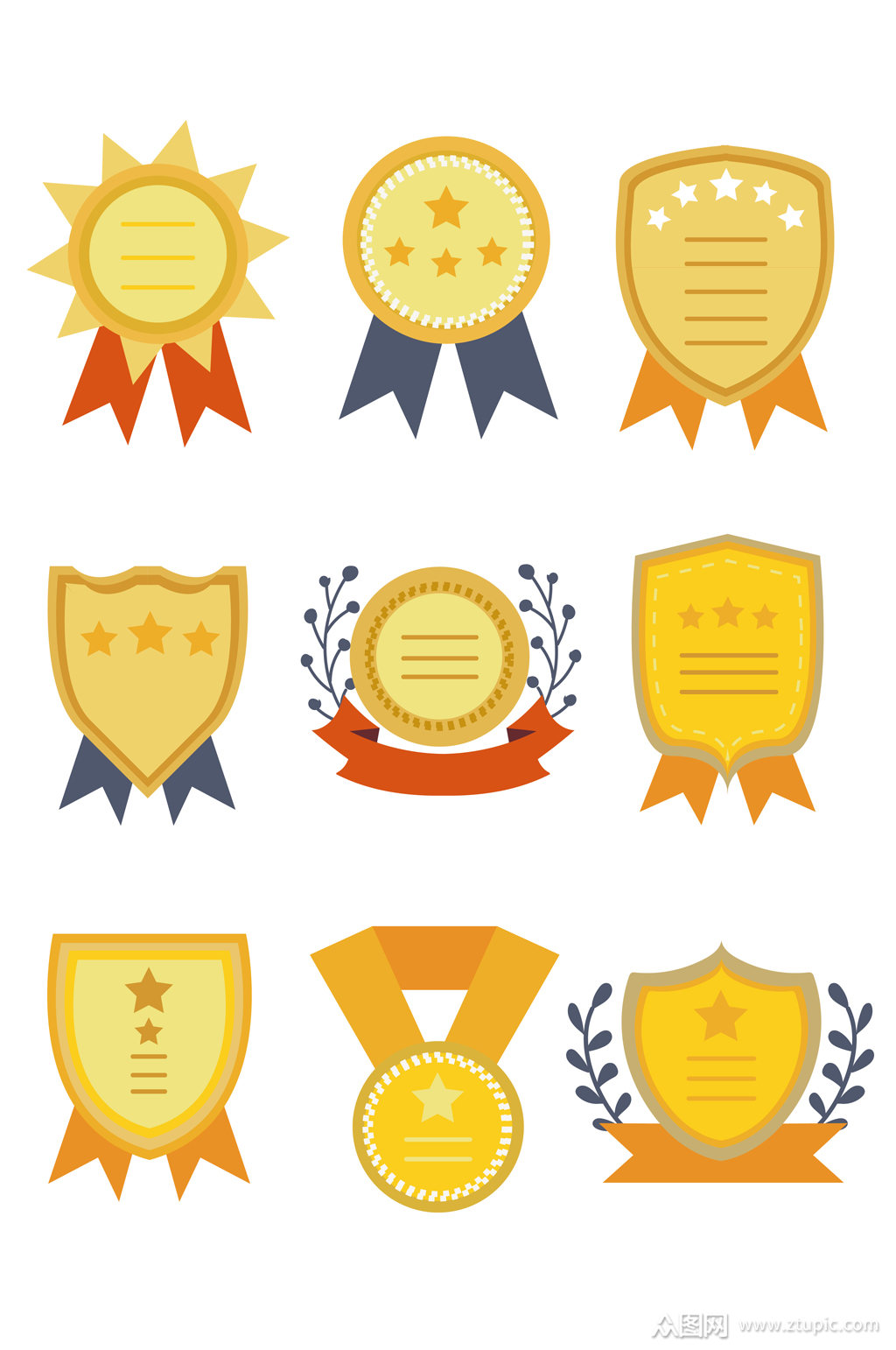 ai矢量手绘奖章