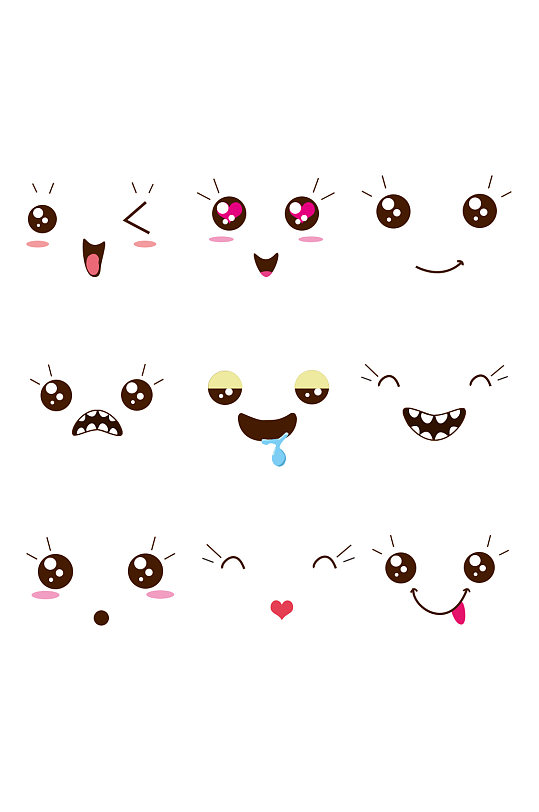 手绘卡通表情包图片-手绘卡通表情包素材下载-众图网