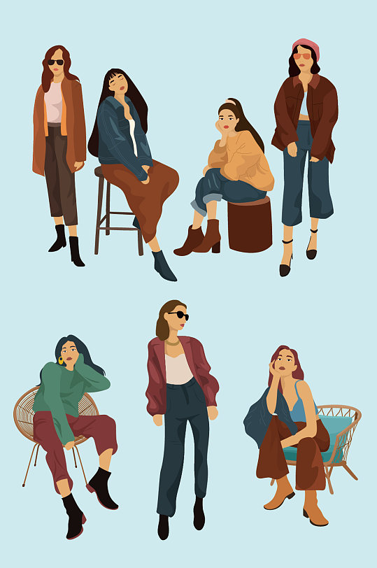 ai矢量人物图片-ai矢量人物素材下载-众图网