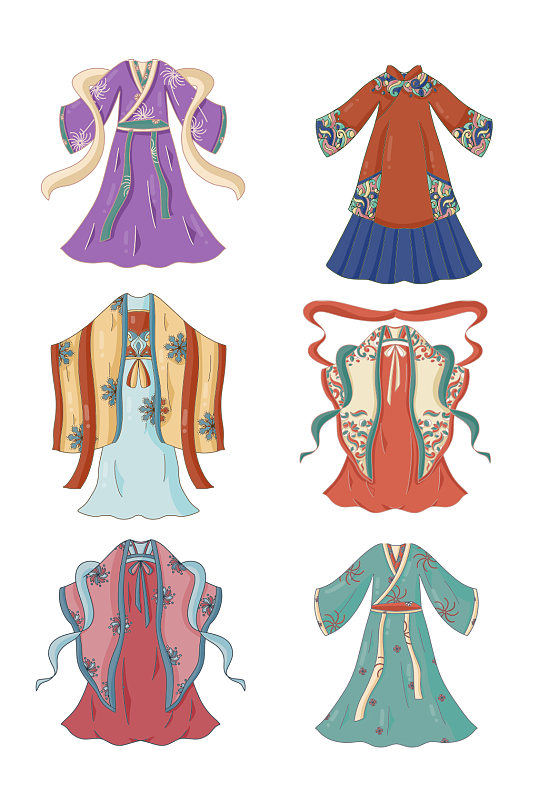 手绘汉服汉代服饰元素