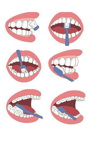 卡通创意口腔刷牙元素