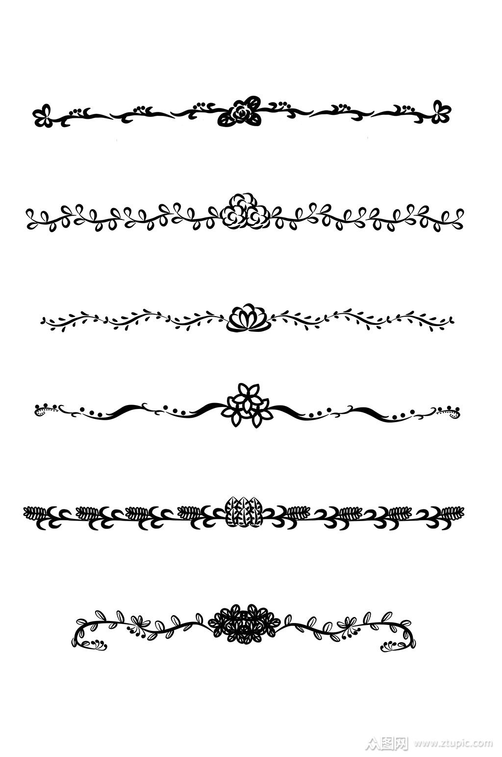 简约欧式花梨花纹花边元素