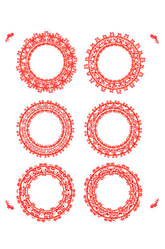 圆形花纹边框装饰元素
