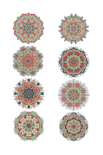 曼陀罗装饰设计套图元素