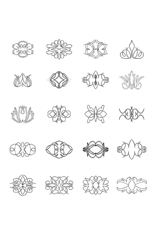 彩色装饰图案花纹彩色小花朵底纹花纹矢量彩色植物花纹装饰边框素材