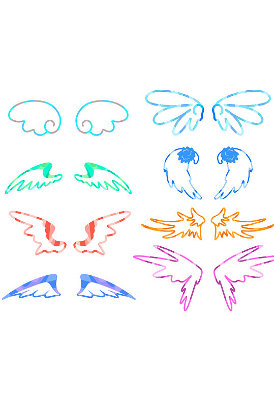 翅膀花纹图片-翅膀花纹素材下载-众图网