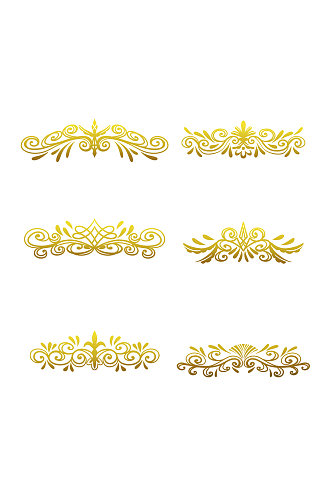 金色高档装饰花纹元素