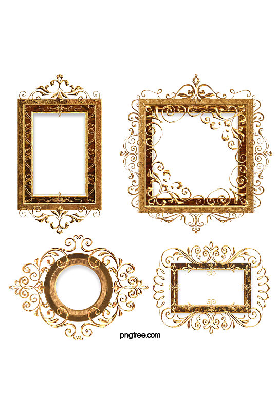 欧式花纹相框花边元素