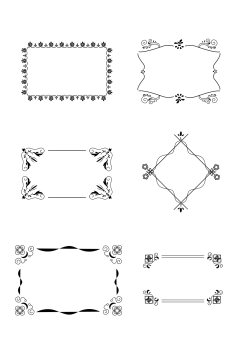 欧式花纹装饰边框元素