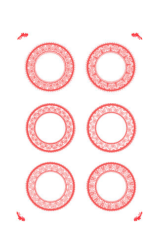 圆花纹圆圆形装饰设计元素