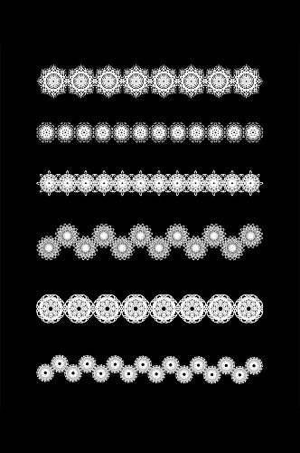 白色蕾丝分隔线元素