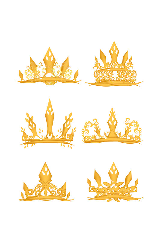 欧式皇冠花纹元素
