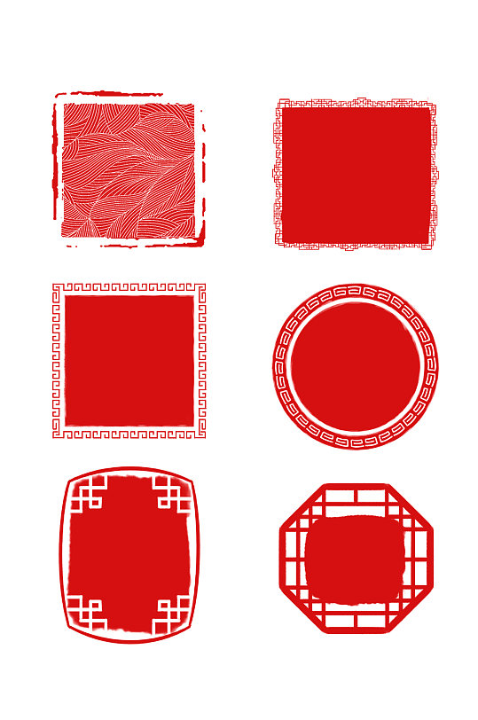 古风印章边框设计元素-众图网