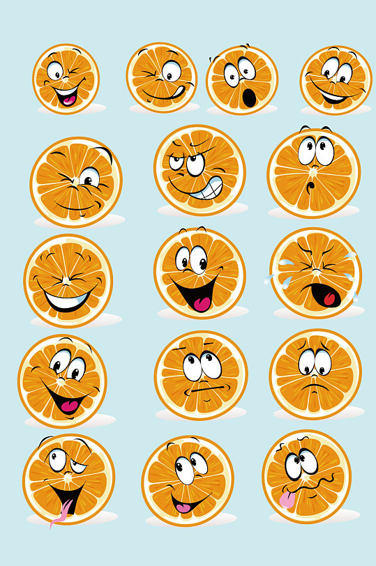 橙子卡通表情图片-橙子卡通表情素材下载-众图网