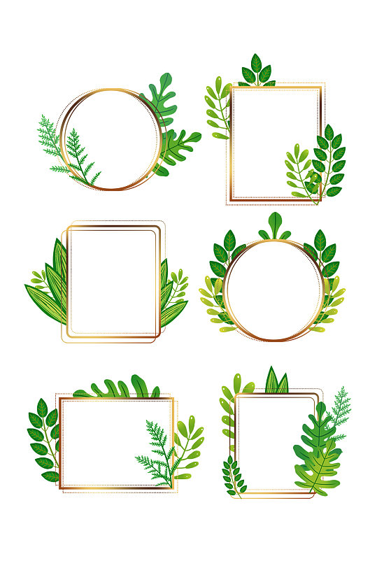 植物边框图片-植物边框设计素材-植物边框模板下载-众图网