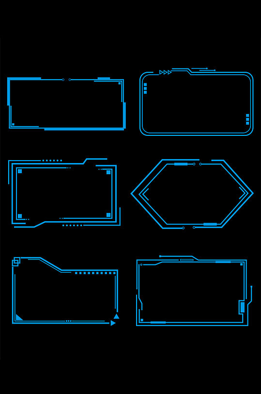 科技边框花纹花边元素