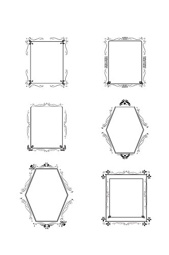 简约欧式花纹花边元素