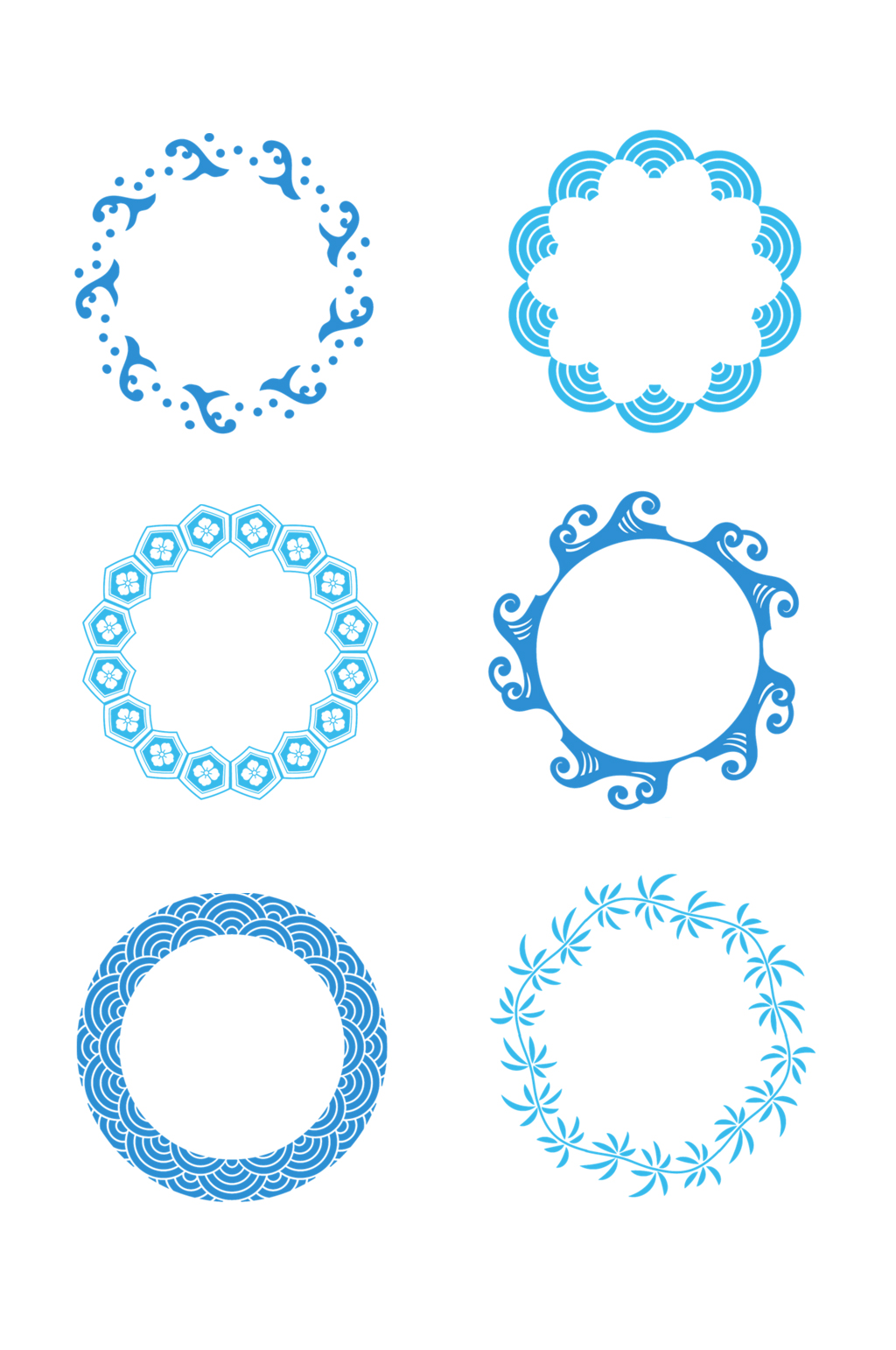 圆形花纹素材图片