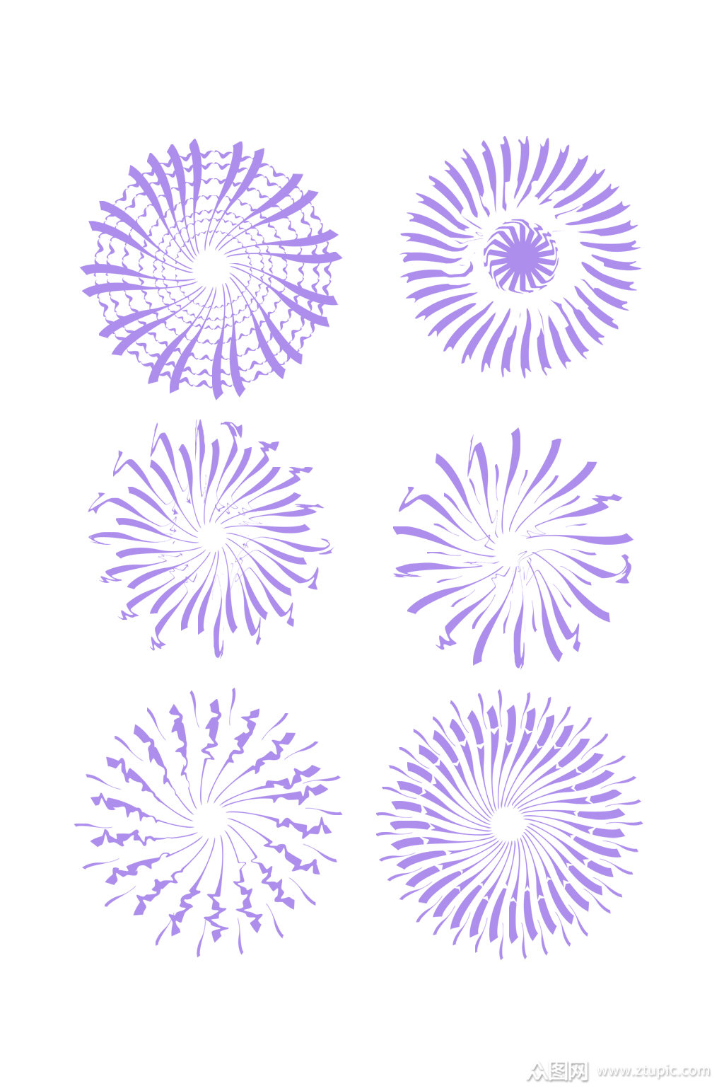 旋转线条花纹花边元素素材