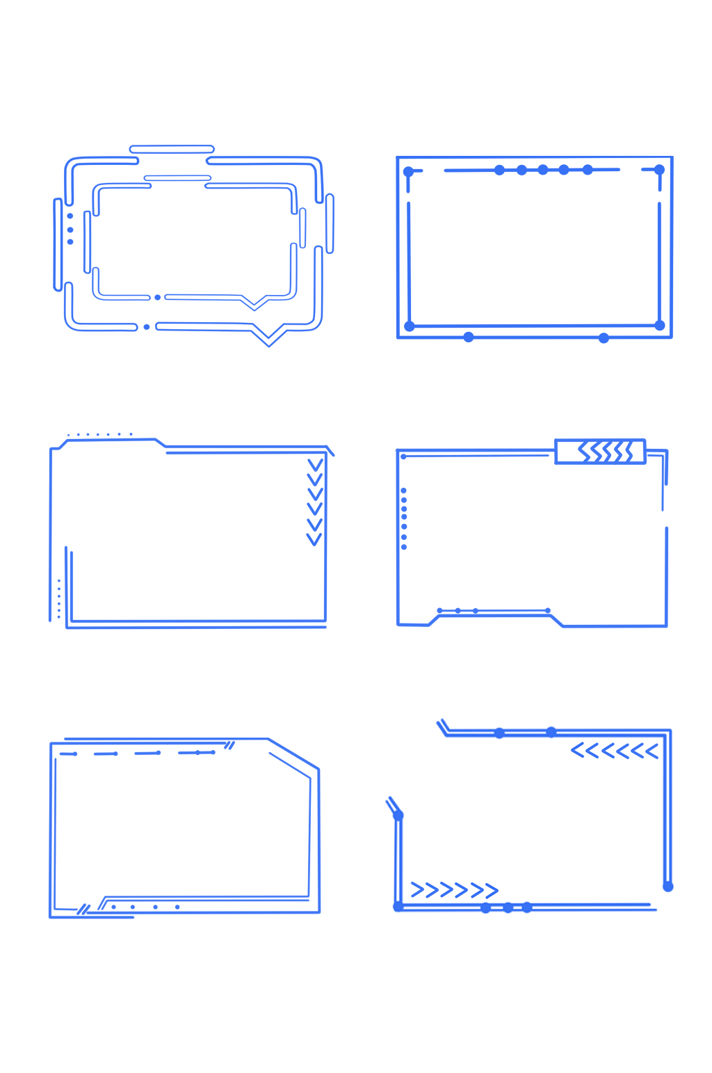 科技感几何边框元素