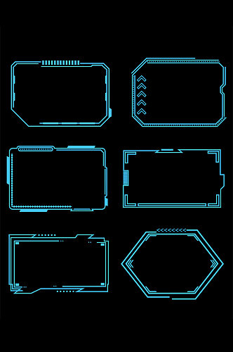 简约线条几何科技边框元素