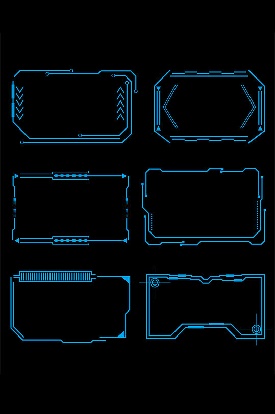 科技花纹边框花边元素科技花边花纹边框元素立即下载矢量个性科技花纹