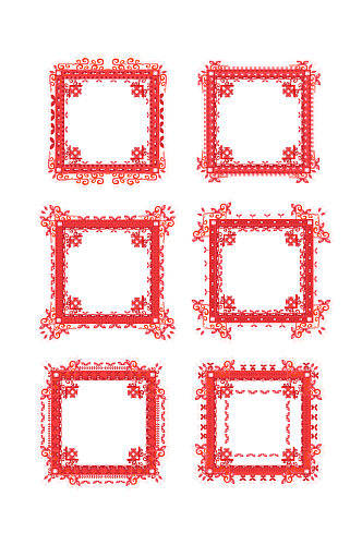 中国风红色古典边框元素