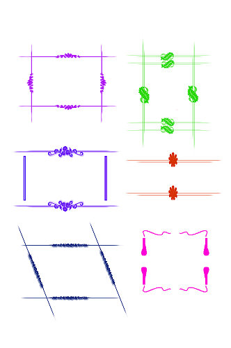简约线条花纹边框元素