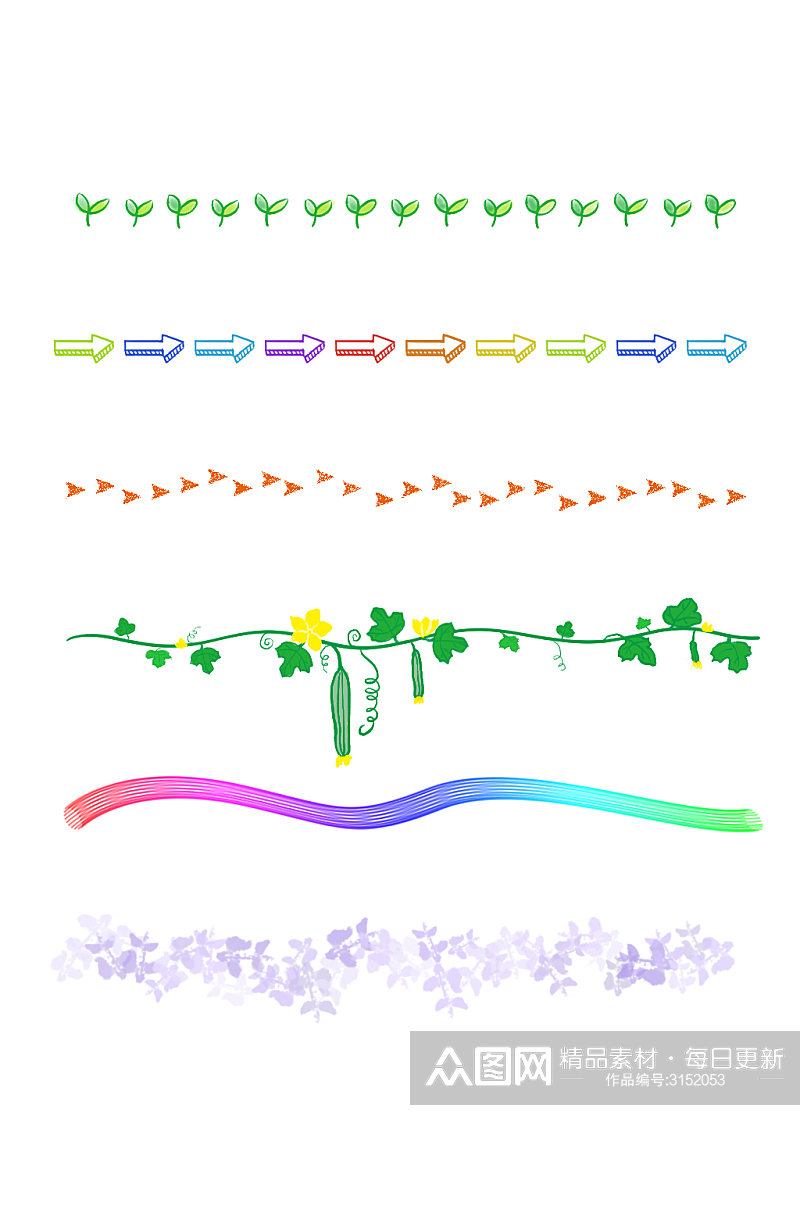 分割线边框线手绘装饰元素素材