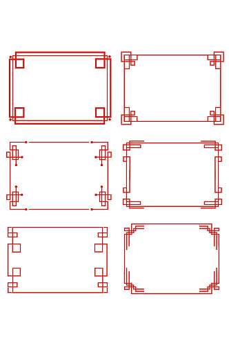 红色中国风边框古典创意元素
