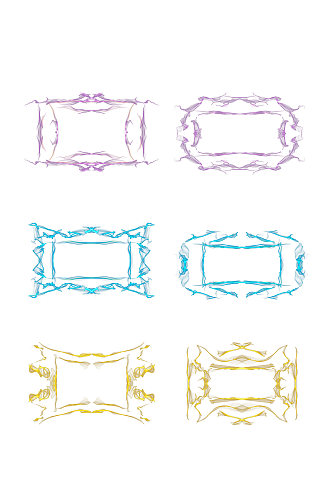 手绘线条涂鸦边框标题框元素